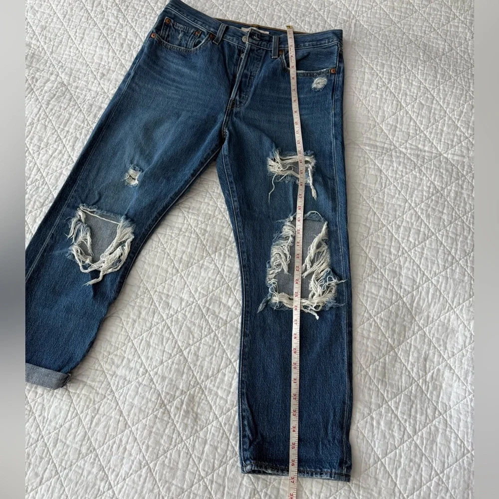 Levi’s Wedgie Straight Blue Denim Jeans - Picture 10 of 12
